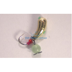 Tungsten jig Winter Star Uralka hanger 3.0mm / 0.57g hook No. 16: gold / green