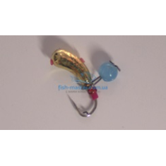 Tungsten jig Winter Star Uralka hanger 3.0mm / 0.57g hook No. 16: gold / blue