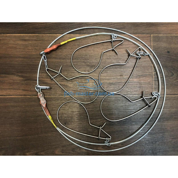 Кукан fish-master ручной работы тросс 2м 5 карабинов ma01