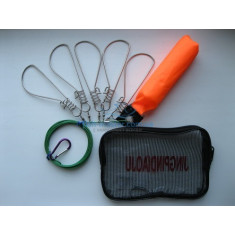 Кукан Condor тросс 5 карабинов с поплавком в чехле