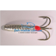 Блешня вольфрамова Winter Star чортик з рискою отвір 2.9мм / 0,68гр гачок №16: срібло