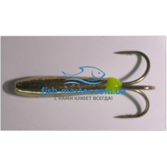 Tungsten jig Winter Star devil with a notch hole 2.6mm / 0.40g hook number 18: gold