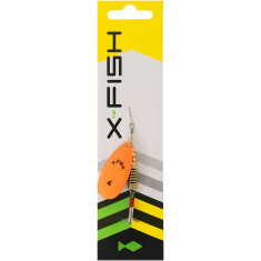 Spinner X-Fish Stark №4 9.5g Nikel UV orange