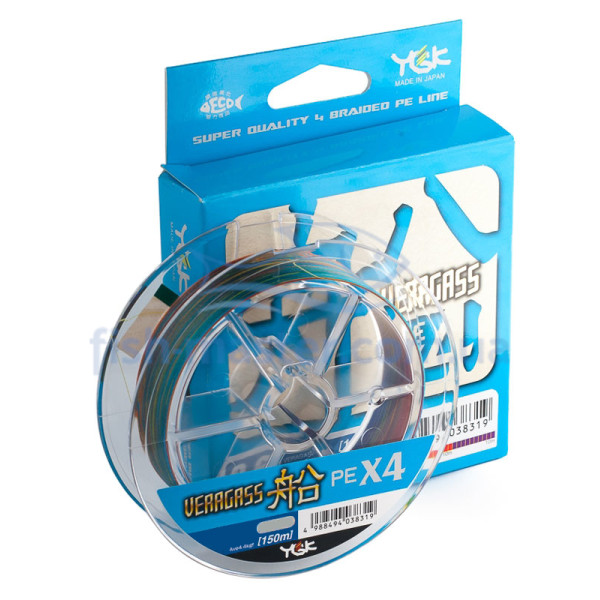 Шнур YGK Veragass PE X4 150m 0.205mm #1.5/25lb 11.3kg 10m x 5 colors