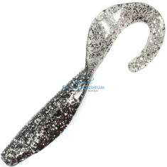 Floating Silicone Z-Man Streakz Curly Tailz 4 "5pc #Smoke Silver